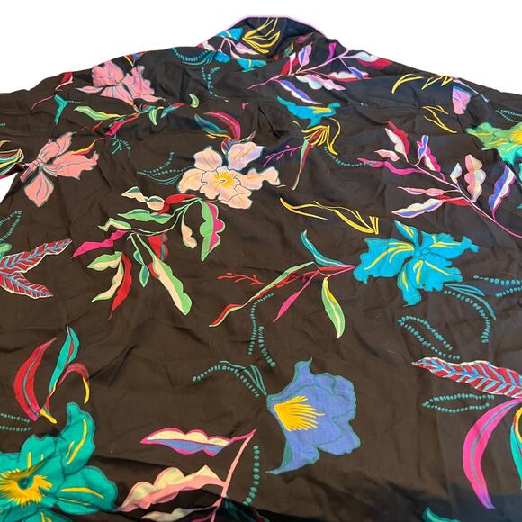 Stars Above Women's Black Floral Simply Cool Short Sleeve Sleep Top - Small- NWT - Picture 7 of 8